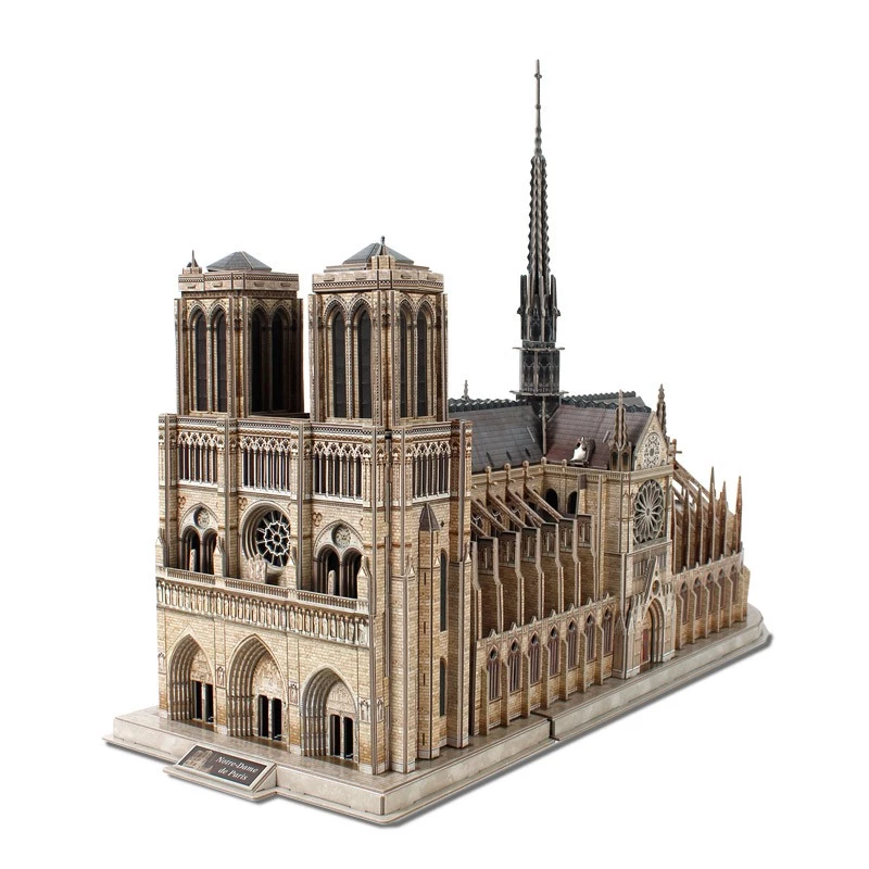 Puzzle 3D CubicFun Notre Dame, 293 elementy, model katedry w skali