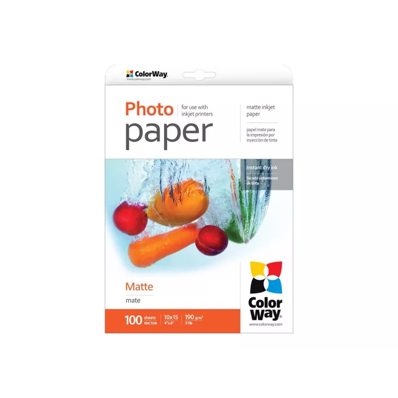 ColorWay - fotopapir - mat - 100 ark -