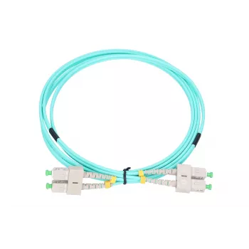 Patchcord światłowodowy Extralink SC/APC–SC/APC, wielomodowy OM3, dupleksowy, płaszcz 3 mm, 5 m