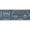 Zestaw konstrukcyjny Cobi Volkswagen T2b Bus pomarańczowy, skala 1:35