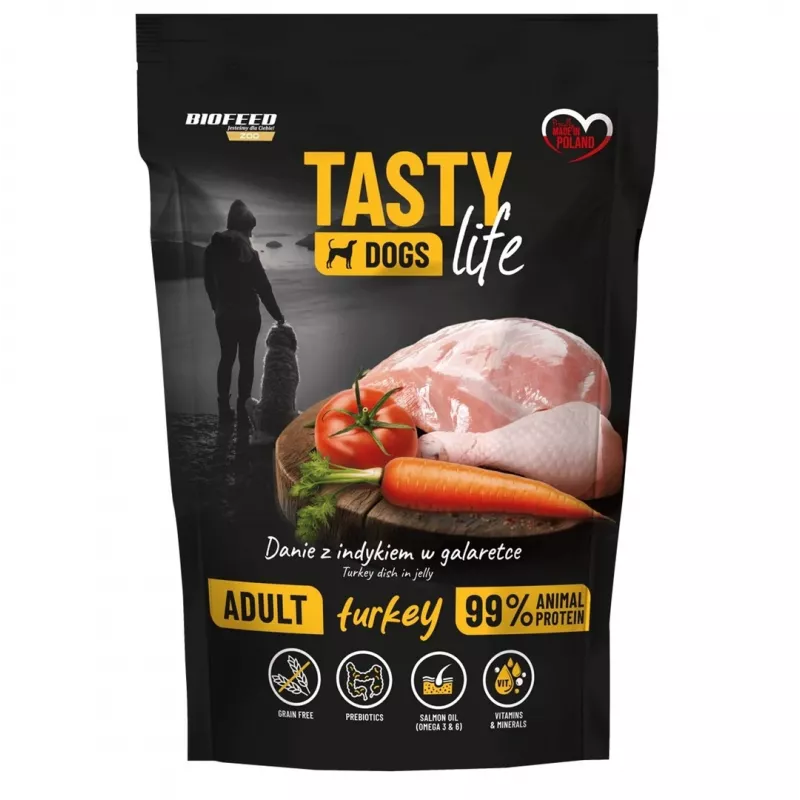 BIOFEED Tasty Dogs Life Turkey- mokra karma dla psów - 150g