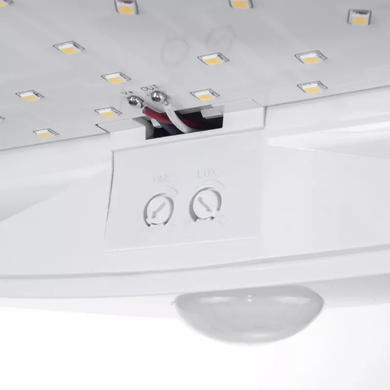 Lampa ścienna LED MACLEAN MCE357W z czujnikiem ruchu IR, biała, zewnętrzna/wewnętrzna