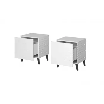 Szafka nocna cama meble NOVA z 1 szufladą 44×40×52 cm, biały mat