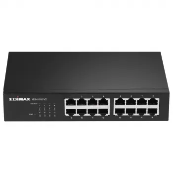 Edimax GS-1016 V2 przełącznik sieciowy Zarządzalny Gigabit Ethernet (10/100/1000) Czarny