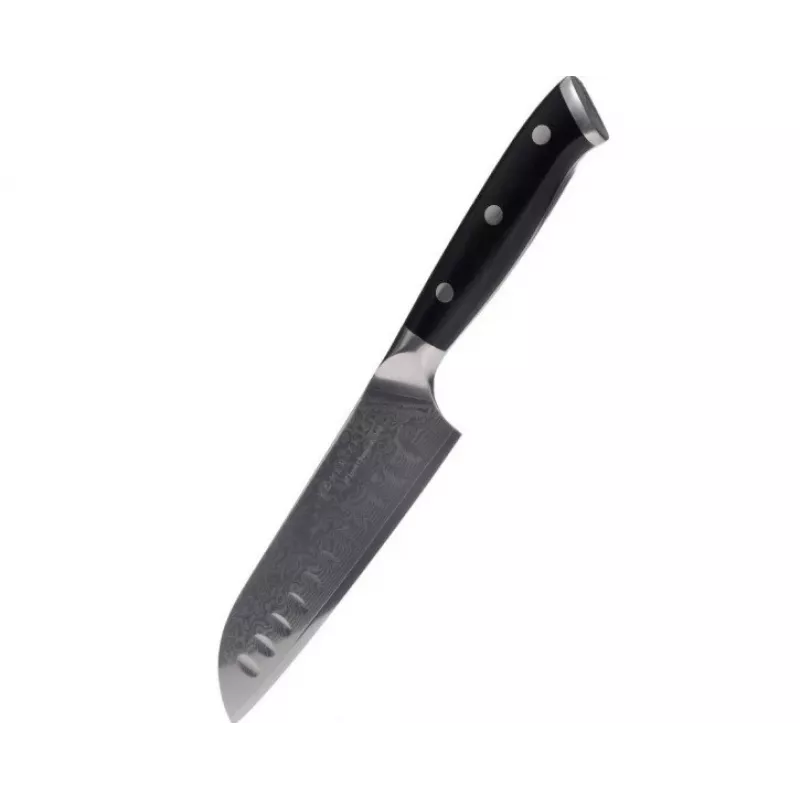 Nóż Santoku Kohersen Elegance Ebony Wood stal damasceńska 12,7 cm
