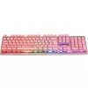 Deltaco GAM-021-RGB-P-DE - pełnowymiarowa (100%) - USB - przełącznik membranowy - QWERTZ - Różowy