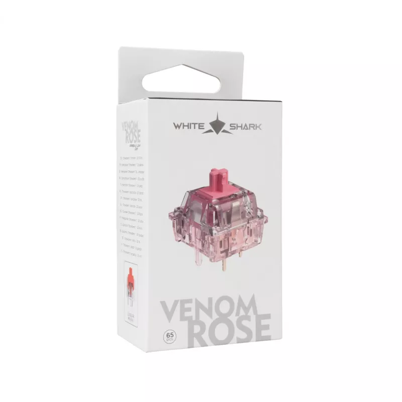 White Shark Venom Rose mechaniczne przełączniki klawiatury, 65 szt.
