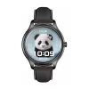 Smartwatch Colmi L28 z czarnym paskiem silikonowym i czarnym skórzanym