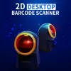 Przewodowy stacjonarny skaner kodów kreskowych QOLTEC 50857 — 1D/2D, USB, obudowa ABS, czarny, kabel 1,75 m