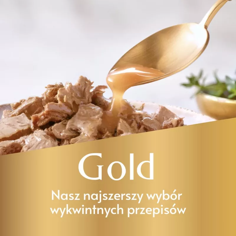 Mokra karma dla kota Gourmet (Purina) Gold 85 g — dorosły, wołowina i kurczak