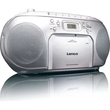 Lenco SCD-42 - FM - Odtwarzacze - CD - CD-R - CD-RW - automatyczne zatrzymanie - powtarzanie - LCD - AC/Bateria (SCD420SILBER)