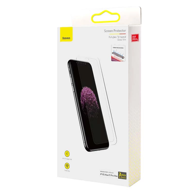 Szkło hartowane ochronne na ekran Baseus SGBL060302 do iPhone XS Max / 11 Pro Max 0,3 mm 2 szt.