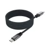 Magnetyczny pleciony kabel USB-C na USB-C FIXED FIXDBM-CC2-GR, USB 2.0, oplot pleciony, stała długość, szary