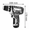 Bosch GSR 10,8-2-LI Professional Keyless Czarny, Niebieski, Czerwony