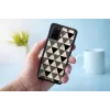 Etui ochronne iKins do Samsung Galaxy S20+ — czarny wzór piramidy