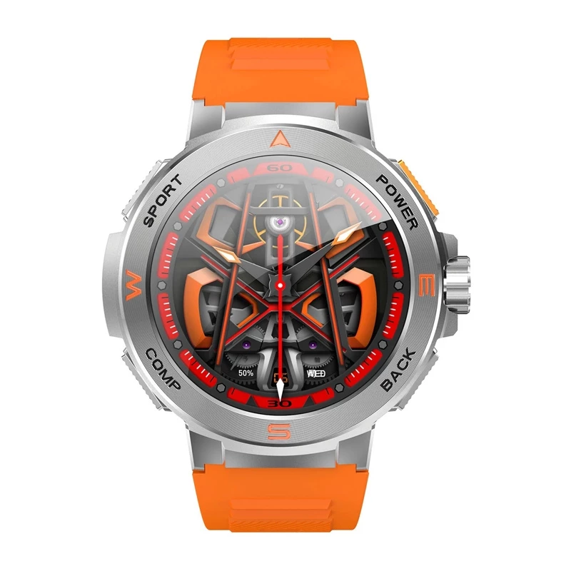 Smartwatch BlitzWolf BW-AT5 pomarańczowy z Bluetooth i monitorem tętna