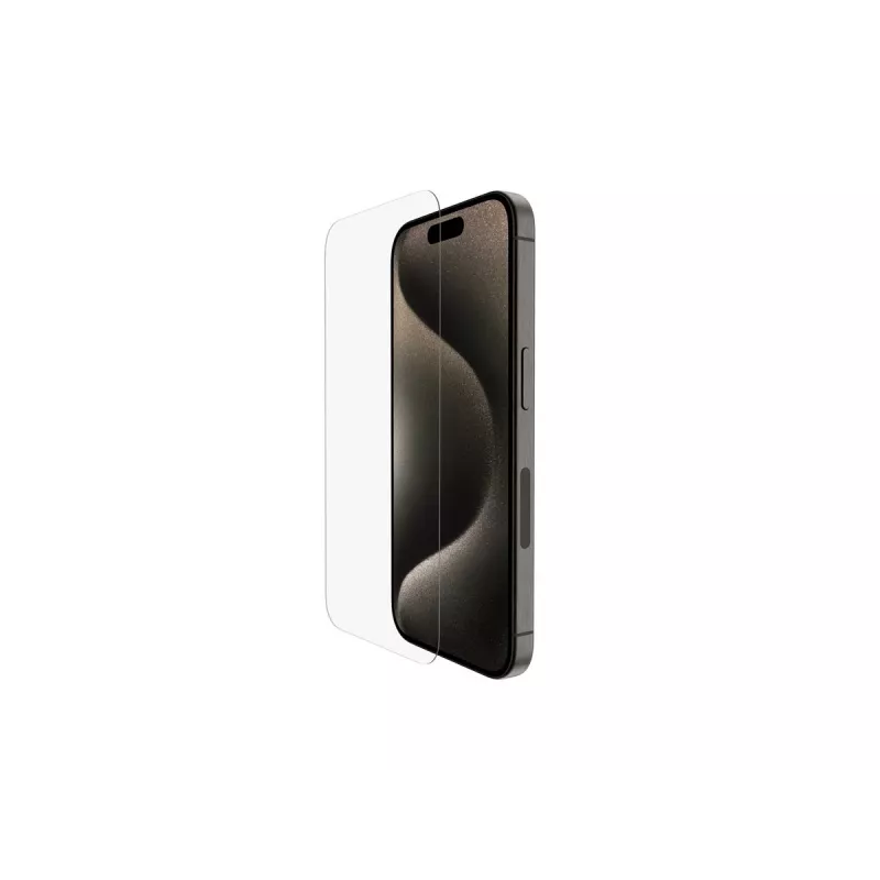 Belkin | ScreenForce Pro | UltraGlass2 Antymikrobiowa Osłona Ekranu | Apple | Dla iPhone 15 Pro | Szkło | Przezroczysta | Bezbarwna Osłona Ekranu