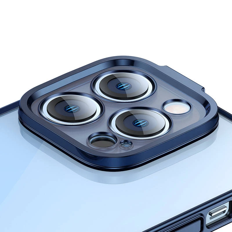 Etui ochronne Baseus do iPhone'a 14 Pro — przezroczyste, brokatowe, niebieskie