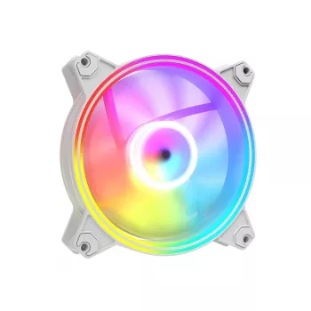 Wentylator obudowy 120 mm MODECOM VOLCANO APEX 120 ARGB biały — wentylator chłodzący ARGB 120 mm