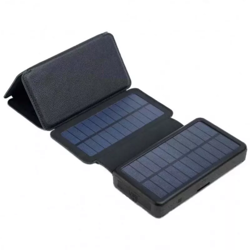 Przenośna bateria PowerNeed ES20000B 20000mAh — 2x USB 5V/2A, 9W, wodoodporna, czarna, 370 g