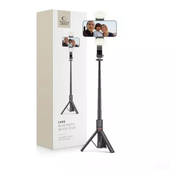 Tech-Protect L05S Selfie Stick ze statywem lampa LED sterowanie Bluetooth-Remote Control