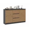2D3S komoda 120x30x75 cm, antracyt/artisan