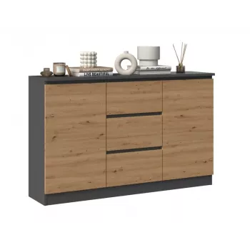 2D3S komoda 120x30x75 cm, antracyt/artisan
