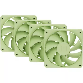 Wentylator komputerowy HYTE FA12-MM-4 120 mm, 1500 RPM, 72 m³/h, 1.6 mmH₂O, łożysko hydrodynamiczne, zielony, zestaw 4 szt.