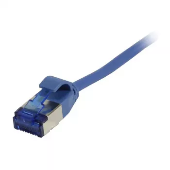 Kabel krosowy Synergy 21 RJ45, CAT6A 500 MHz, 0,25 m, niebieski, U/FTP, cienki okrągły d=3,8 mm, TPE (Superflex), AWG32, Synergy 21 - Cyfrowe/Dane - Sieć