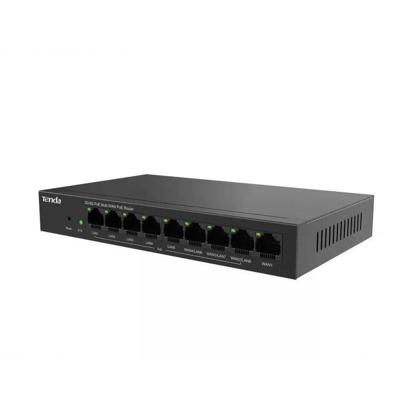 Router przewodowy Tenda G0-8G-PoE Gigabit Ethernet Czarny
