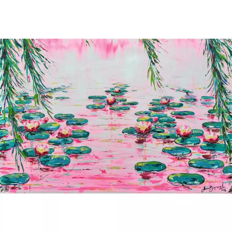Puzzle 4000 elementów Ravensburger Różowe Lilie Wodne autorstwa Mauro Bergonzoli
