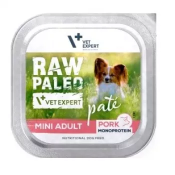 RAW PALEO Pasztet Mini Adult Pork - mokra karma dla psów - 150g