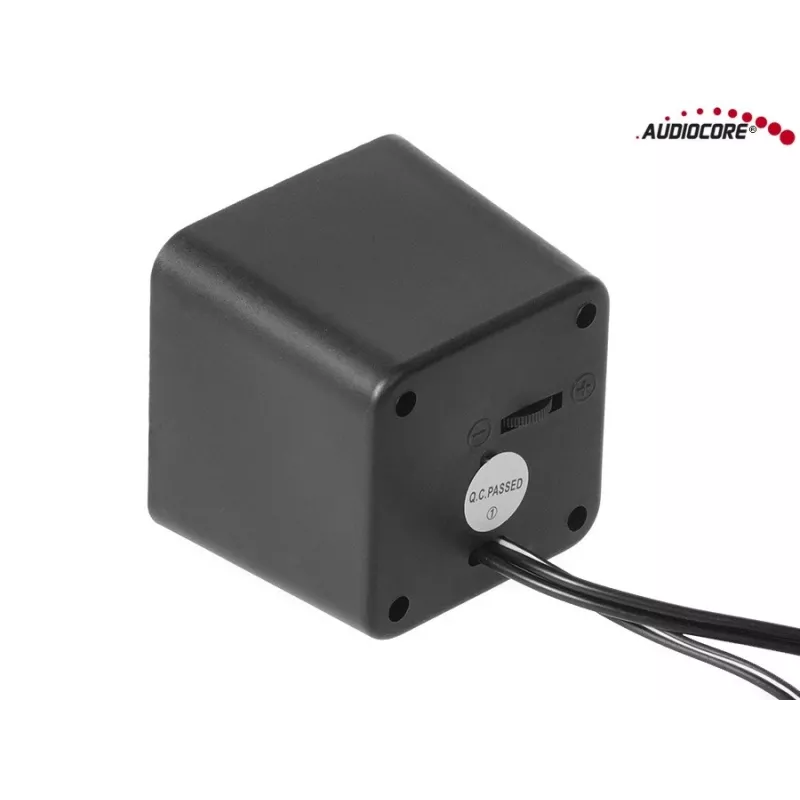2-drożny głośnik PC Audiocore AC870 B — 3 W RMS, przewodowe zasilanie USB, wejście 3,5 mm, kanały 2.0