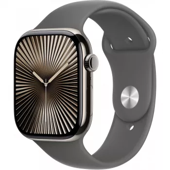 Apple Watch S10 Natur Titanium Sport Band Steingrau M/L GPS + Cellular 46mm MWYA3QF/A 2024