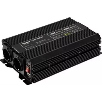 Goobay SPW IT Wechselrichter 1500 W 12 V/DC - 230 V/AC, 5 V/DC (58884)
