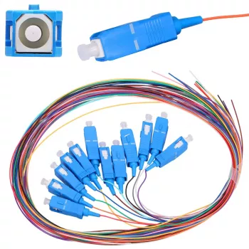Zestaw pigtaili SC/UPC jednomodowych Extralink G.652D 900µm FTTH 1,5 m 12 szt. 12 kolorów