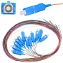 Zestaw pigtaili SC/UPC jednomodowych Extralink G.652D 900µm FTTH 1,5 m 12 szt. 12 kolorów