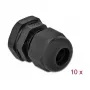 Dławik kablowy DeLOCK 60196 czarny plastik 10 szt.