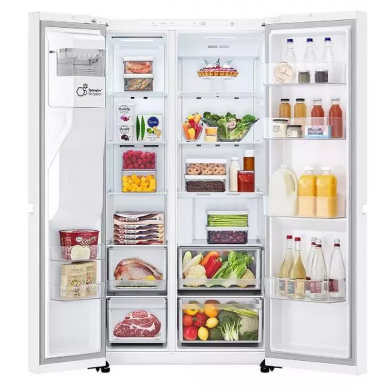 LG GSLC40SWPE lodówka side-by-side wolnostojąca 638 L biała