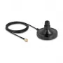 Magnetyczna podstawa do anteny DELOCK ULA100 — 1× gniazdo N do 1× wtyk RP‑SMA, kabel 3 m, zewnętrzna, czarna