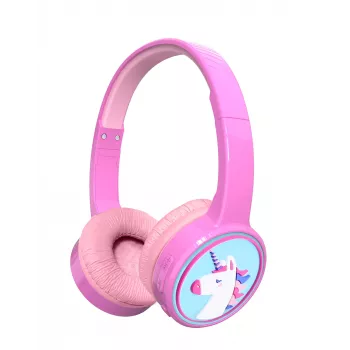 Słuchawki Denver BTH-106P, przewodowe i bezprzewodowe, nauszne, rozmowy/muzyka, Bluetooth, różowe