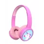 Słuchawki Denver BTH-106P, przewodowe i bezprzewodowe, nauszne, rozmowy/muzyka, Bluetooth, różowe