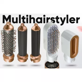 Gorące powietrze stylizator Profi-Care 331321 biało-różowy — wielostyler 4w1, 5 nasadek, 1000 W, 3 poziomy temperatury