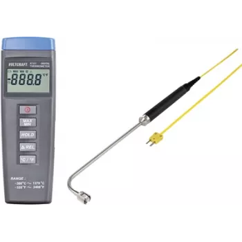 VOLTCRAFT K101 + TP 206 przyrząd do pomiaru temperatury -200 do +1370 °C Sonda typu K