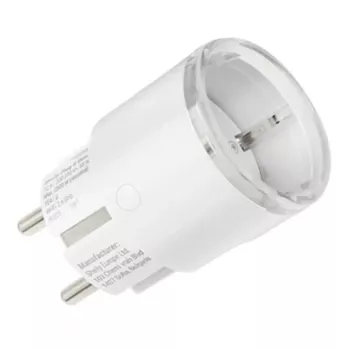 Inteligentne gniazdko Shelly Plug S Gen3 — inteligentne gniazdko Wi‑Fi z monitorowaniem energii, typ F, 110–230 V, 2500 W, białe