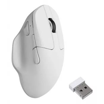 Bezprzewodowa symetryczna mysz optyczna Keychron M7-A24 30000 DPI RF Wireless Bluetooth USB-C biała