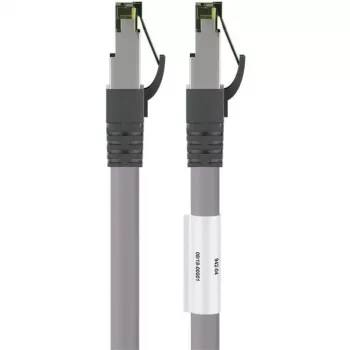 Kabel krosowy Goobay CAT 8.1, S/FTP (PiMF), szary, 0,5 m - LSZH bezhalogenowy, miedź AWG 24 (55135)