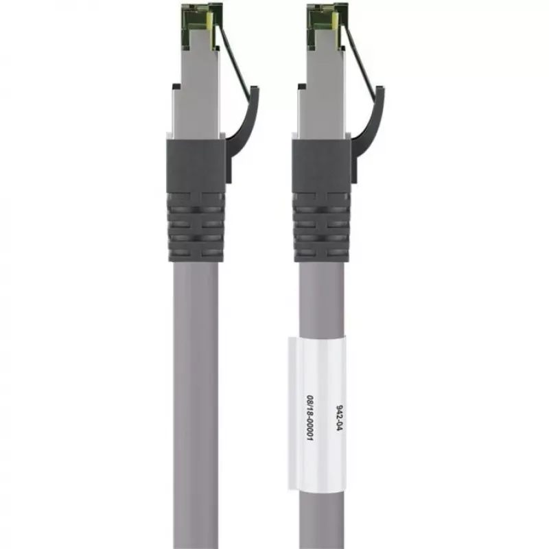 Kabel krosowy Goobay CAT 8.1, S/FTP (PiMF), szary, 0,5 m - LSZH bezhalogenowy, miedź AWG 24 (55135)