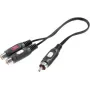 SpeaKa Professional Adapter audio RCA Y [1x wtyk RCA - 2x gniazdo RCA] czarny (SP-7869820)