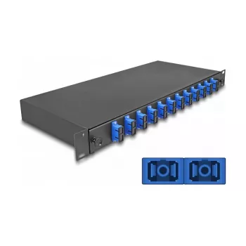 DeLOCK obudowa łącznika światłowodowego 67006 Czarny Metal 482x220x44mm